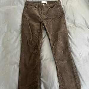 GAP Vintage Slim High Rise brown cords size 6 (28 waist)